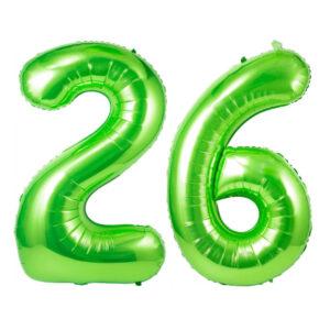 Balon folie cifra 26 ani verde green Domi Party Gifts Domi Shop