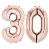 Balon folie cifra aniversare 30 ani ,culori variate, Domi Party & Gifts 22 Balon folie cifra aniversare 30 ani