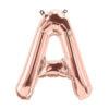 Balon folie litera A Rose Gold