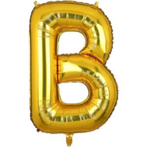Balon folie litera B auriu gold Domi Party Gifts Domi Shop