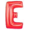 Balon folie litera E Rosu