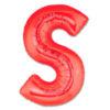 Balon folie litera S Rosu