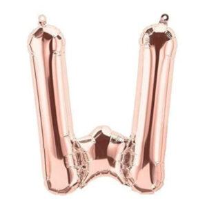 Balon folie litera W rose gold Domi Party Gifts Domi Shop