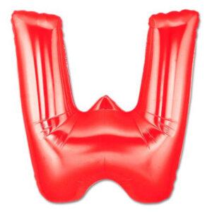 Balon folie litera W rosu red Domi Party Gifts Domi Shop