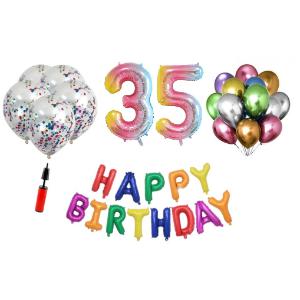 Set Happy birthday Multicolor aniversare 35 ani