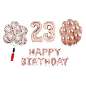 Set Happy birthday Rose Gold aniversare 23 ani
