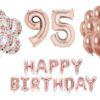 Set Happy birthday Rose Gold aniversare 95 ani