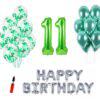 Set Happy birthday Verde aniversare 11 ani