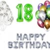 Set Happy birthday Verde aniversare 18 ani 1