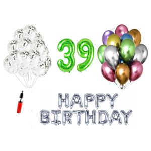 Set Happy birthday Verde aniversare 39 ani