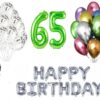 Set Happy birthday Verde aniversare 65 ani 1