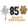 Set Happy birthday argintiu negru aniversare 85 ani