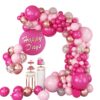 Set 152 baloane si accesorii pentru Aranjament tip Arcada, roz/roz fucsia 3 arcada roz fucsia