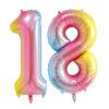 Balon folie cifra aniversare 18 ani