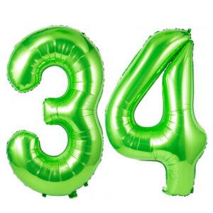 Balon folie cifra aniversare 34 ani