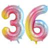 Balon folie cifra aniversare 36 ani ,culori variate, Domi Party & Gifts 23 Balon folie cifra aniversare 36 ani