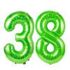 Balon folie cifra aniversare 38 ani ,culori variate, Domi Party & Gifts 22 Balon folie cifra aniversare 38 ani