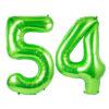 Balon folie cifra aniversare 54 ani ,culori variate, Domi Party & Gifts 22 Balon folie cifra aniversare 54 ani