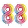 Balon folie cifra aniversare 88 ani ,culori variate, Domi Party & Gifts 23 Balon folie cifra aniversare 88 ani