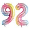 Balon folie cifra aniversare 92 ani ,culori variate, Domi Party & Gifts 22 Balon folie cifra aniversare 92 ani