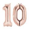 Balon folie cifra aniversare 10 ani ,culori variate, Domi Party & Gifts 23 Balon folie cifra aniversare 10 ani
