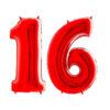 Balon folie cifra aniversare 16 ani ,culori variate, Domi Party & Gifts 23 Balon folie cifra aniversare 16 ani