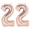 Balon folie cifra aniversare 22 ani ,culori variate, Domi Party & Gifts 22 Balon folie cifra aniversare 22 ani