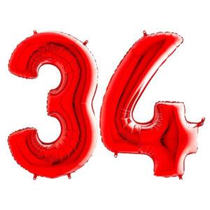 Alternative view of Balon folie cifra aniversare 34 ani ,culori variate, Domi Party & Gifts