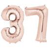 Balon folie cifra aniversare 37 ani ,culori variate, Domi Party & Gifts 23 Balon folie cifra aniversare 37 ani