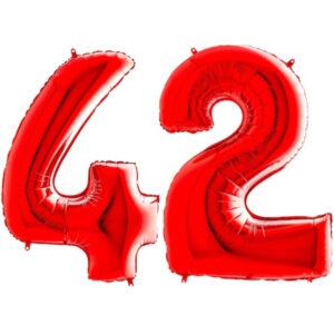 Alternative view of Balon folie cifra aniversare 42 ani ,culori variate, Domi Party & Gifts