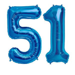 Balon folie cifra aniversare 51 ani