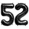 Balon folie cifra aniversare 52 ani ,culori variate, Domi Party & Gifts 23 Balon folie cifra aniversare 52 ani