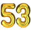 Balon folie cifra aniversare 53 ani ,culori variate, Domi Party & Gifts 22 Balon folie cifra aniversare 53 ani
