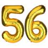 Balon folie cifra aniversare 56 ani ,culori variate, Domi Party & Gifts 22 Balon folie cifra aniversare 56 ani