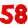 Balon folie cifra aniversare 58 ani ,culori variate, Domi Party & Gifts 23 Balon folie cifra aniversare 58 ani