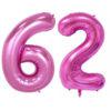 Balon folie cifra aniversare 62 ani ,culori variate, Domi Party & Gifts 23 Balon folie cifra aniversare 62 ani