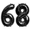 Balon folie cifra aniversare 68 ani ,culori variate, Domi Party & Gifts 22 Balon folie cifra aniversare 68 ani