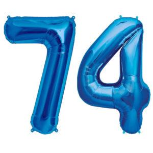 Balon folie cifra aniversare 74 ani ,culori variate, Domi Party & Gifts 20 Balon folie cifra aniversare 74 ani albastru blue Domi Party Gifts Domi Shop