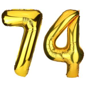 Balon folie cifra aniversare 74 ani ,culori variate, Domi Party & Gifts 15 Balon folie cifra aniversare 74 ani gold auriu Domi Party Gifts Domi Shop