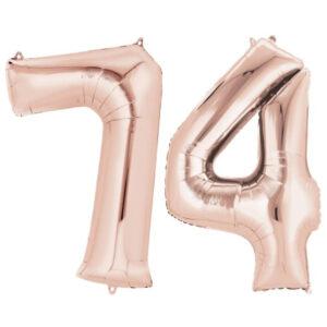 Balon folie cifra aniversare 74 ani