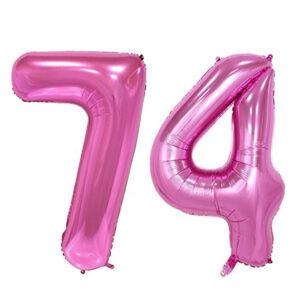 Balon folie cifra aniversare 74 ani ,culori variate, Domi Party & Gifts 14 Balon folie cifra aniversare 74 ani roz pink Domi Party Gifts Domi Shop