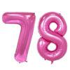 Balon folie cifra aniversare 78 ani ,culori variate, Domi Party & Gifts 23 Balon folie cifra aniversare 78 ani