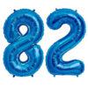 Balon folie cifra aniversare 82 ani ,culori variate, Domi Party & Gifts 23 Balon folie cifra aniversare 82 ani