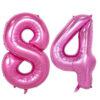 Balon folie cifra aniversare 84 ani ,culori variate, Domi Party & Gifts 22 Balon folie cifra aniversare 84 ani