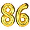 Balon folie cifra aniversare 86 ani ,culori variate, Domi Party & Gifts 23 Balon folie cifra aniversare 86 ani
