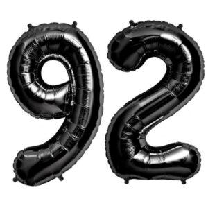 Balon folie cifra aniversare 92 ani ,culori variate, Domi Party & Gifts 17 Balon folie cifra aniversare 92 ani negru black Domi Party Gifts Domi Shop