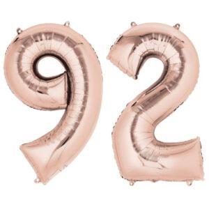 Balon folie cifra aniversare 92 ani ,culori variate, Domi Party & Gifts 19 Balon folie cifra aniversare 92 ani rose gold Domi Party Gifts Domi Shop