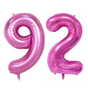 Balon folie cifra aniversare 92 ani ,culori variate, Domi Party & Gifts 14 Balon folie cifra aniversare 92 ani roz pink Domi Party Gifts Domi Shop