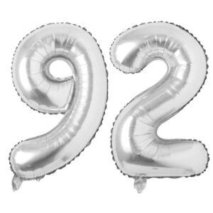 Balon folie cifra aniversare 92 ani ,culori variate, Domi Party & Gifts 16 Balon folie cifra aniversare 92 ani silver argintiu Domi Party Gifts Domi Shop