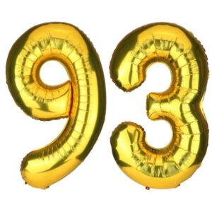 Balon folie cifra aniversare 93 ani ,culori variate, Domi Party & Gifts 15 Balon folie cifra aniversare 93 ani gold auriu Domi Party Gifts Domi Shop